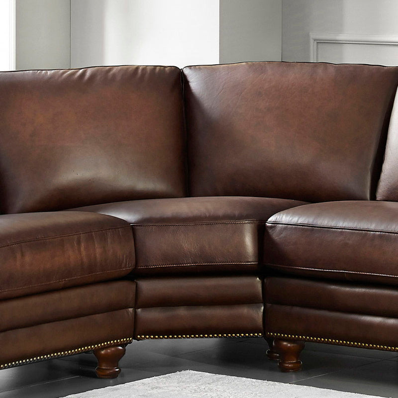 Belfast - Sectional Leather - Brown