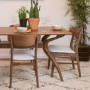 Elegant Fabric Dining Chair With Cushioned Seat