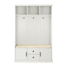 Hall Tree With 3 Hooks, Coat Hanger, Entryway Bench, Storage Bench, 3 In 1 Design