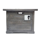 Outdoor Patio Square Gas Burning Mgo Fire Pit, Tank Inside, 40000 Btu