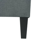 Classic Fabric Ottoman With Birch Wood Legs And High Quality Foam Padding - Charcoal