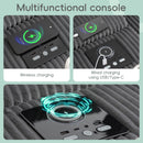 Sectional With Bluetooth Speakers L Shaped Couch With Console USB Charger, Cup Holders Storage Ottoman Deep And Wide Seat Cloud Sofa