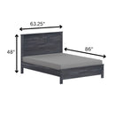 Albany - Bed Frame With Headboard, Heavy Duty Modern Rustic Design