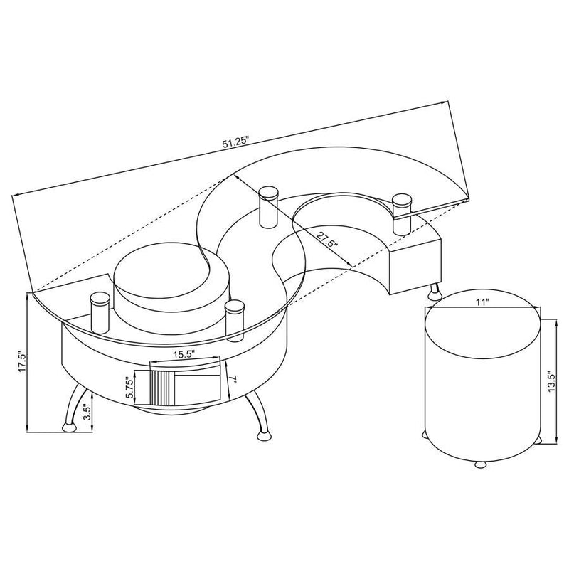 Buckley - Stool, Box 3 of 3 - Cappuccino