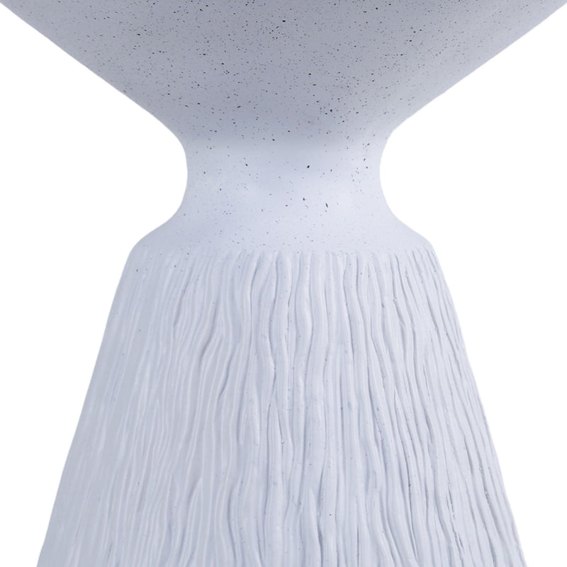 Outdoor End Table, Round Garden Stool - Aqua Grey