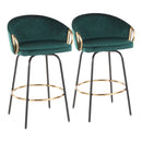 Claire - Contemporary / Glam Counter Stool (Set of 2)
