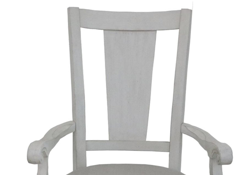 Katia - Arm Chair (Set of 2) - Light Gray / White