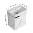 Wall Mounted Bathroom Vanity With Ceramic Sink And Storage Cabinet