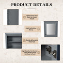 Wall Mounted Bathroom Storage Cabinet With Mirror, Medicine Cabinet With Height Adjustable Shelf