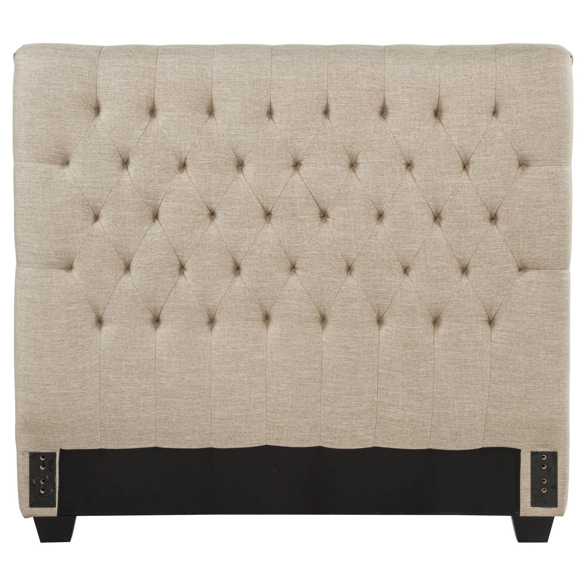 Chloe Upholstered Full Panel Headboard Oatmeal