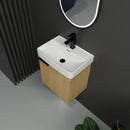 Wall Mounted Bathroom Vanity With Ceramic Sink And Storage Cabinet