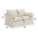 Shane - Loveseat With 2 Pillows - Beige Linen