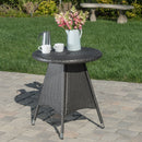 Outdoor Rattan Bistrotable With Surface Round - Gray
