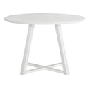 Edo - 5 Piece Dining Set, Trestle Dining Table With 4 Windsor Chairs - White