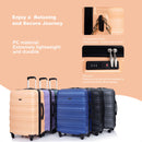 Expandable 3 Piece Luggage Sets Lightweight & Durable Suitcase, Spinner Wheels, Tsa Lock