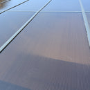 Outdoor Wall Mounted Gazebo With Sloped Roof Design, Uv Protection, And Durable Iron Frame - Gray