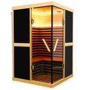 Double Person V Shaped Far Infrared Sauna Room - Natural