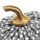 Pumpkin Ornament Decor For Holiday Harvest Festival Fall Festival & Thanksgiving (Set of 3) - White / Gray