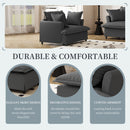 Oversized Single Seat Sofa Module For Modular Sectional Wide Seat, Armchair With Pillows Modern Upholstered Comfy Single Couch Lounge