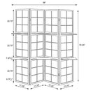 Iggy - 4-Panel Room Divider Folding Shoji Screen - Cappuccino