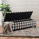 Contemporary Storage Ottoman With Seating And Storage - Black