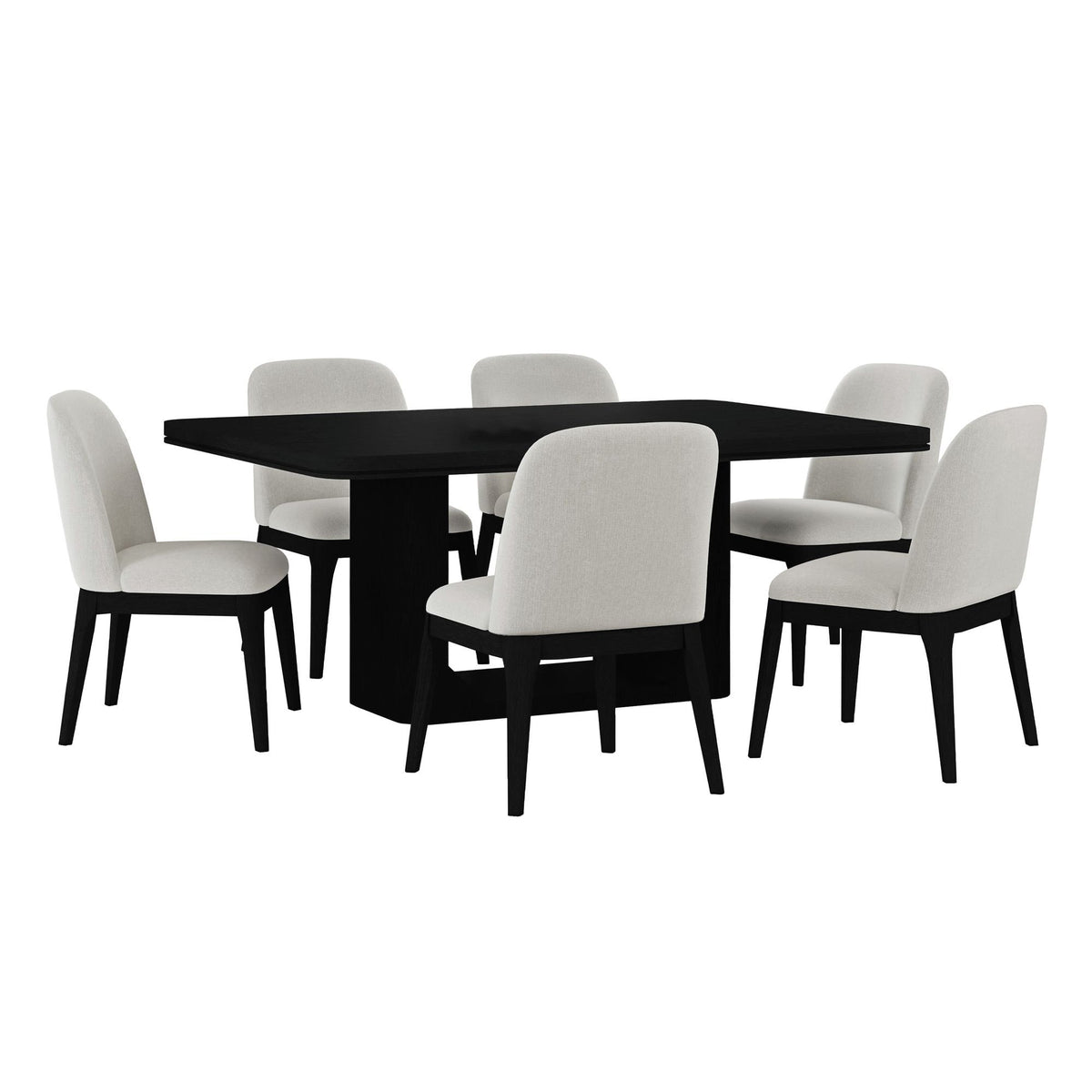 Rosalie Standard Height Dining Set in Black by Elements International, view 3
