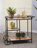 Shelf With Wheel - Black / Brown