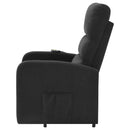 Amsdell - Upholstered Power Lift Recliner With Remote - Black