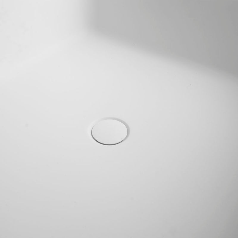 Freestandingn And Solid Surface, Soaking Bathtub For Bathroom - Matte White