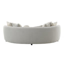 Iniko - Sofa With 6 Pillows - Beige Boucle