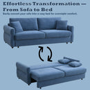 Haran - Sofa With Sleeper - Blue Fabric