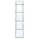 Elmer - 5-Shelf Bookshelf - Clear And Chrome