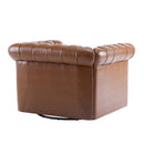 Chesterfield Style Swivel Club Chair With Button Tufted