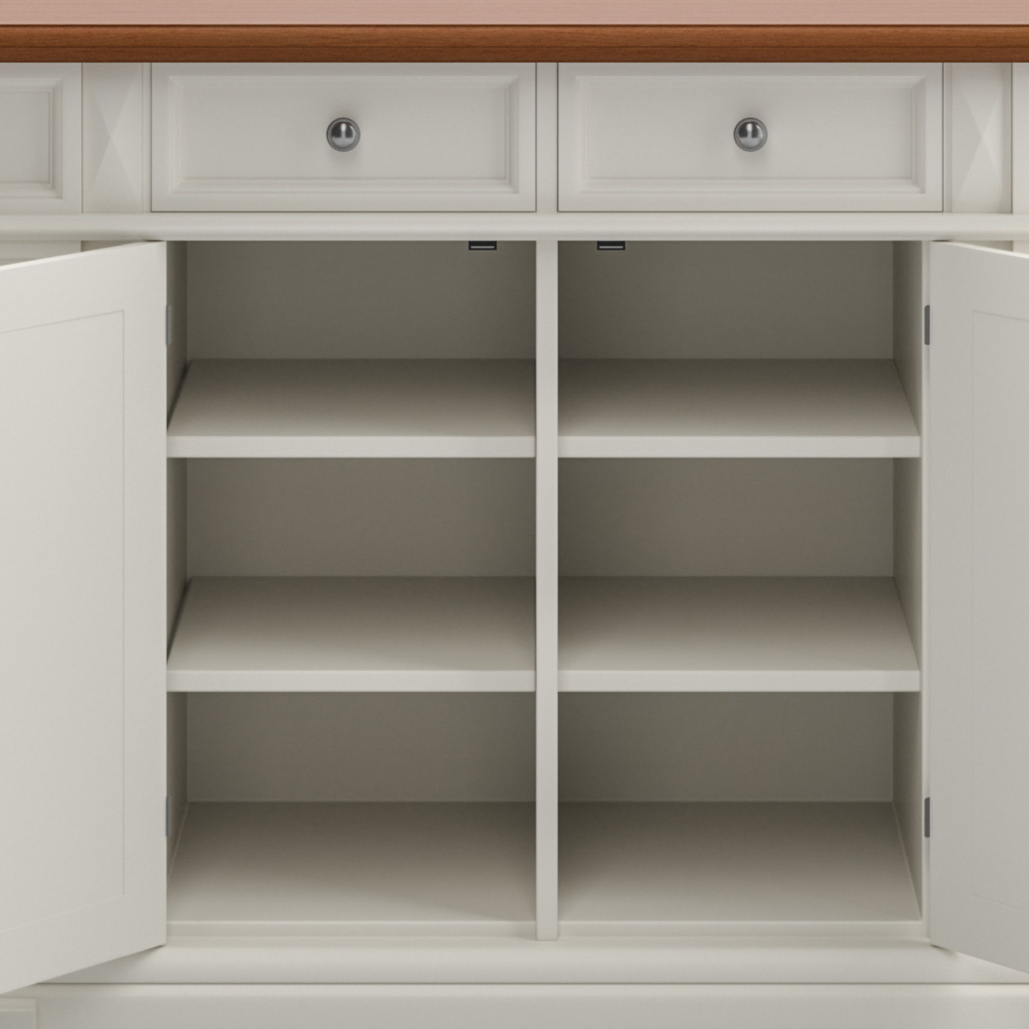 Americana - Kitchen Island Set - White - Atlantic Fine Furniture Melbourne FL