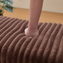 Upholstered Ottoman Coffee Table Foot Rest With Open Storage