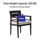 Outdoor Modern Dining Set, Chairs Sunbrella Cushioned And Dining Table With Umbrella Hole