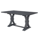Devingo - Extendable Dining Table Rustic Style - Gray