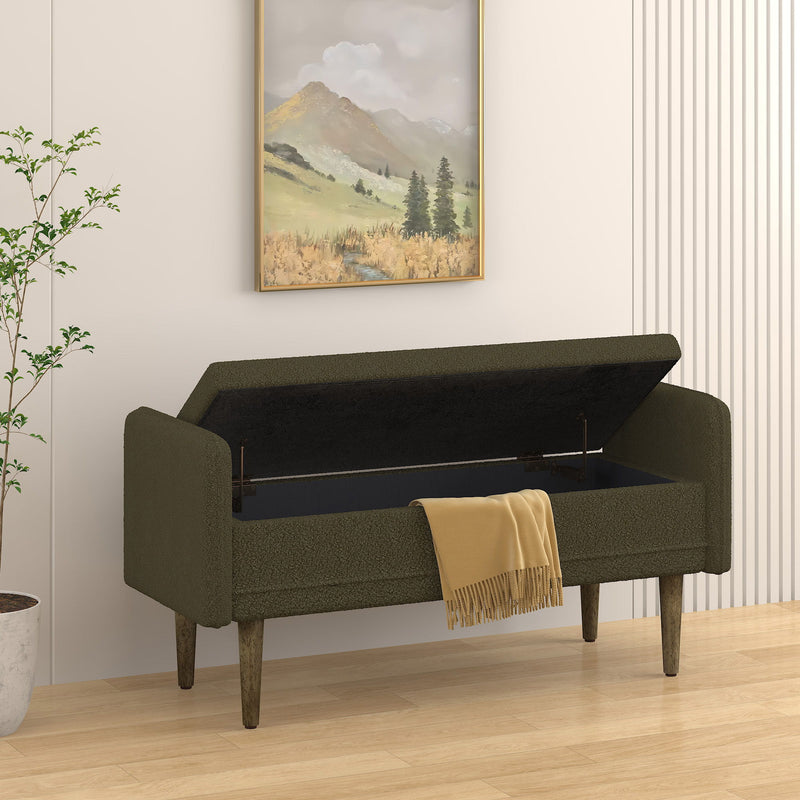 Teddy Velvet Storage Stool With Storage Space For Apartments