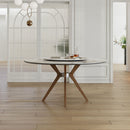 Dining Table With 35" Turntable - White