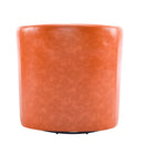 Wilmore - Elegant Swivel Barrel Chair - Orange