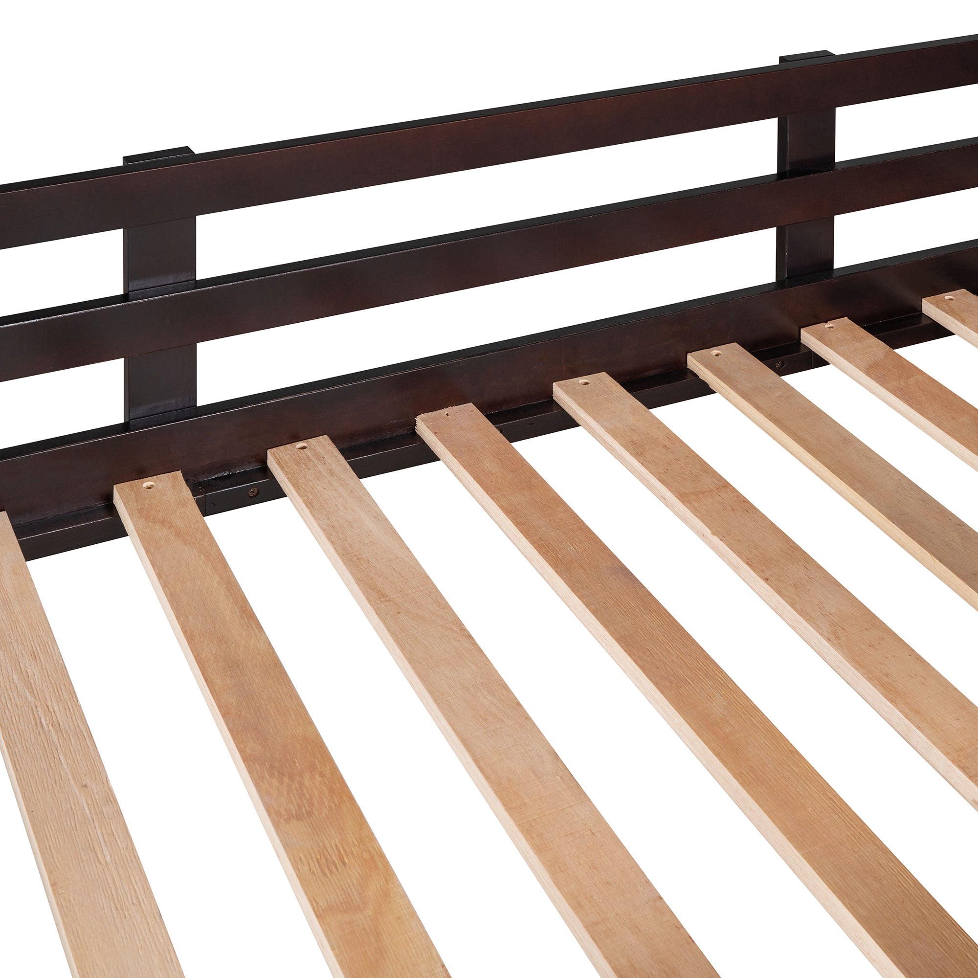 Twin over Twin Wood Bunk Bed with Two Drawers - Espresso - Atlantic Fine Furniture Melbourne FL