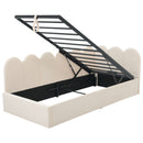 Upholstered Daybed With Metal Slatted Base