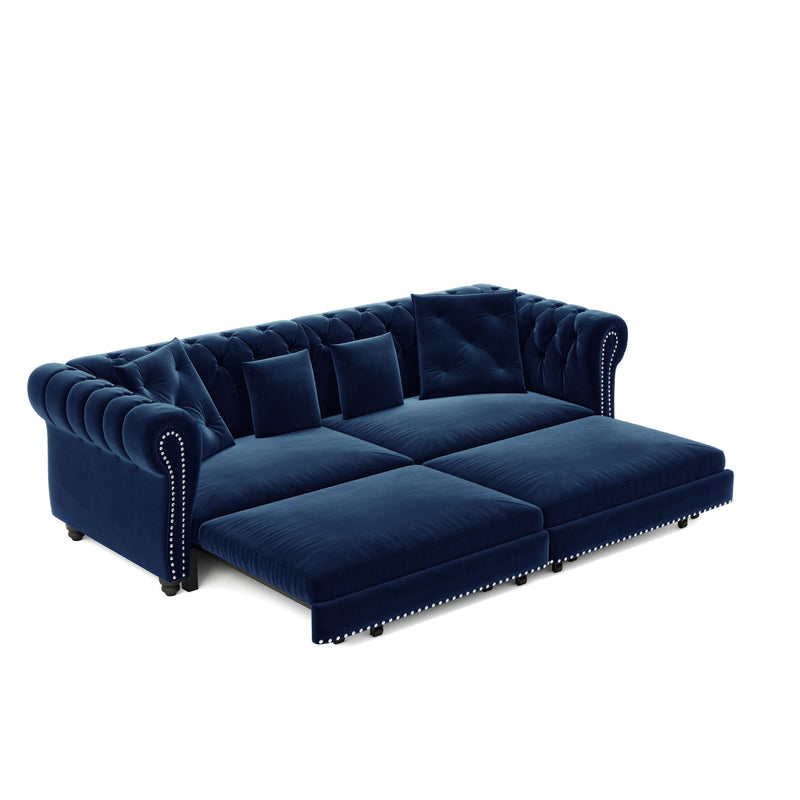 3 In 1 Pull Out Convertible Sleeper Sofa Bed