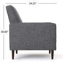 Mid-Century Modern Recliner With Button Tufted Waffle Stitch