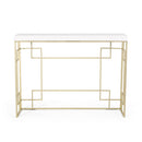 Modern Glam Console Table With Geometric Design - Gold