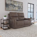 Carter - Power Reclining Loveseat With Power Headrests & Lumbar - Cappuccino