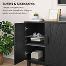 Modern Style Buffet Cabinet, Storage Side Cabinet Buffet Cabinet, Medieval Modern Multifunctional Decorative Cabinet Suitable For Living Room, Dining Room, Entrance, Corridor, Kitchen - Black