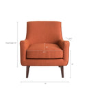 Accent Chair Upholstered With Legs - Burnt Orange