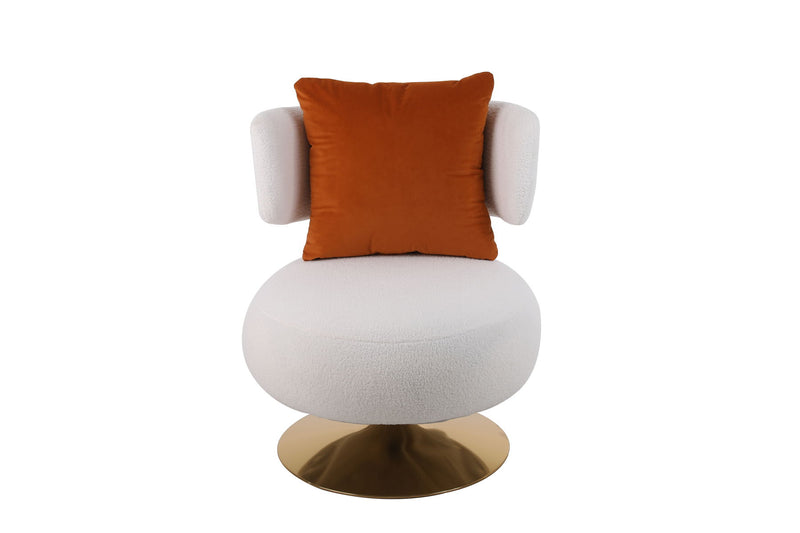 Swivel Accent Chair Armchair, Round Barrel Chair For Living Room Bedroom