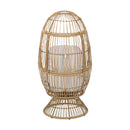 Patio Swivel Basket Egg Chair With Cushion